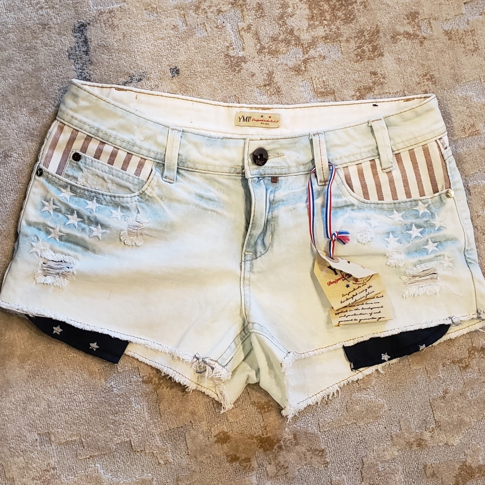 YMI America Flag shorts